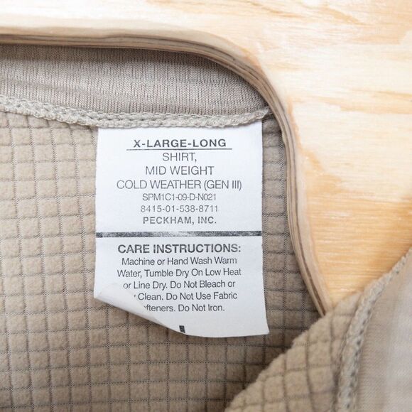 Polartec Cold Weather Gen III Mens XL Long Qtr Zip Pullover. - Picture 2 of 10